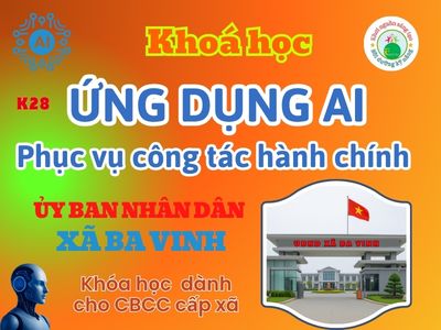 UBND xã Ba Vinh- Chinh phục AI phục vụ công tác Hành chính